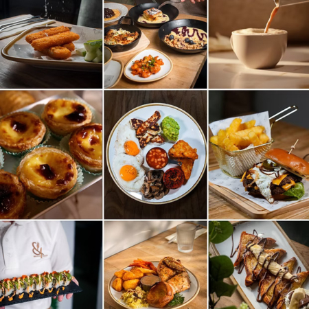 Orange Vibrant Photo Grid Autumn Moodboard Instagram Post